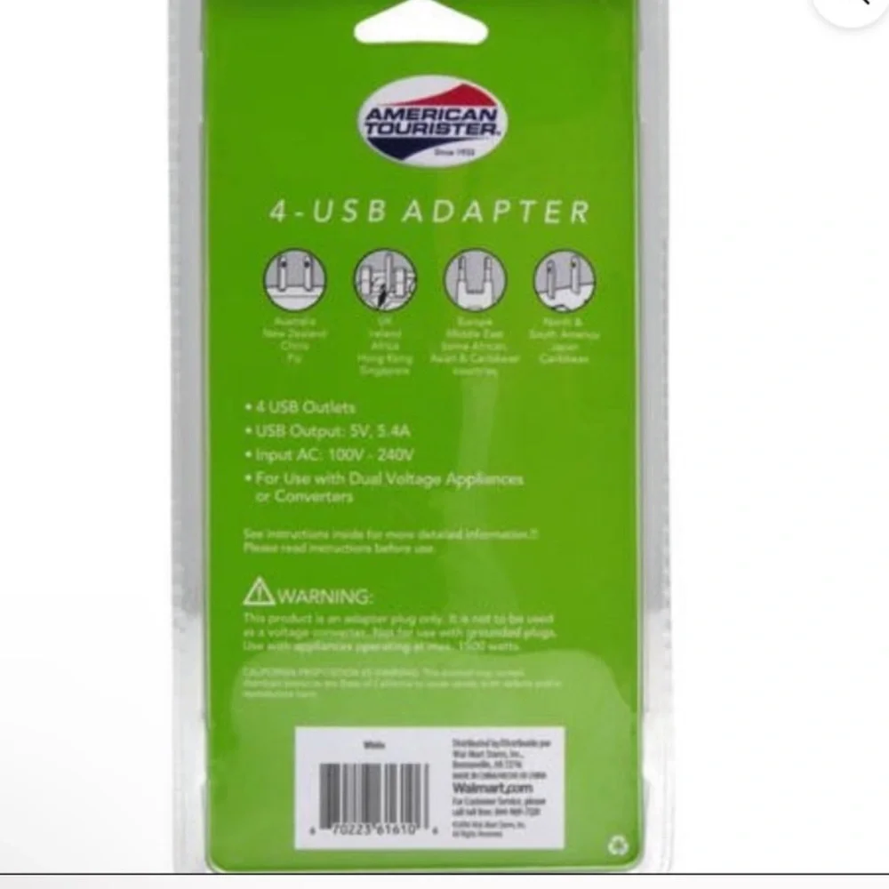 Universal Travel Adapter Plug - White